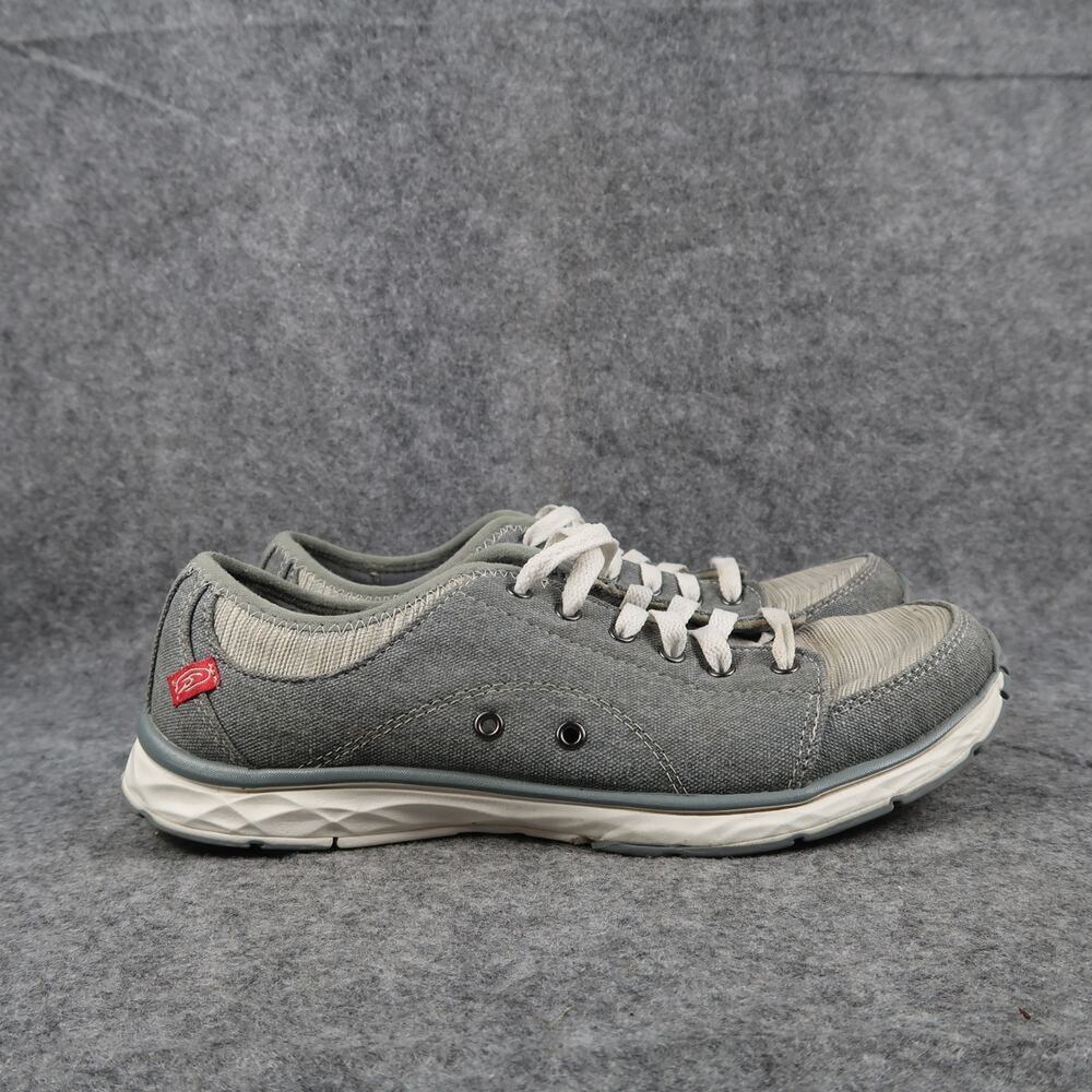 Dr Scholls Shoes Womens 8.5 Casual Sneaker Anna Trainer Grey Lace Up Comfort